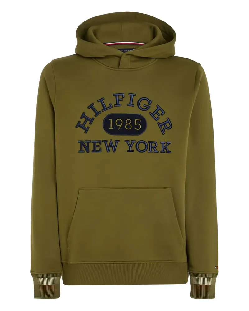Tommy Hilfiger Hoodie mit Logo-Stickerei - Grün Grün
