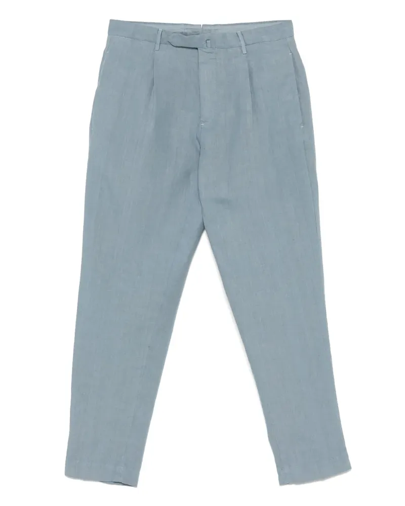 Dell'oglio Tapered-Hose mit Falten - Blau Blau