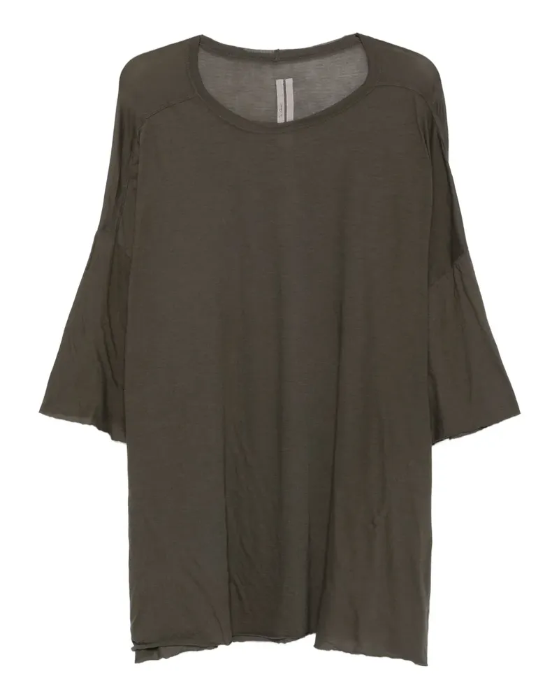 Rick Owens T-Shirt mit unbearbeitetem Saum - Grün Grün