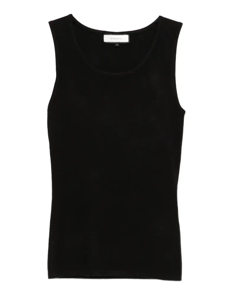 ANDIATA Trägershirt mit U-Ausschnitt - Schwarz Schwarz