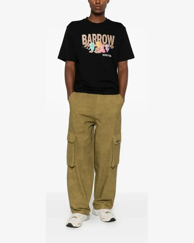 BARROW logo-lettering cargo pants - Grün Grün
