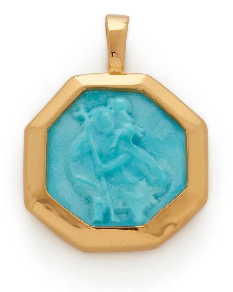 Monica Vinader St Christopher Anhänger - Gold Gold