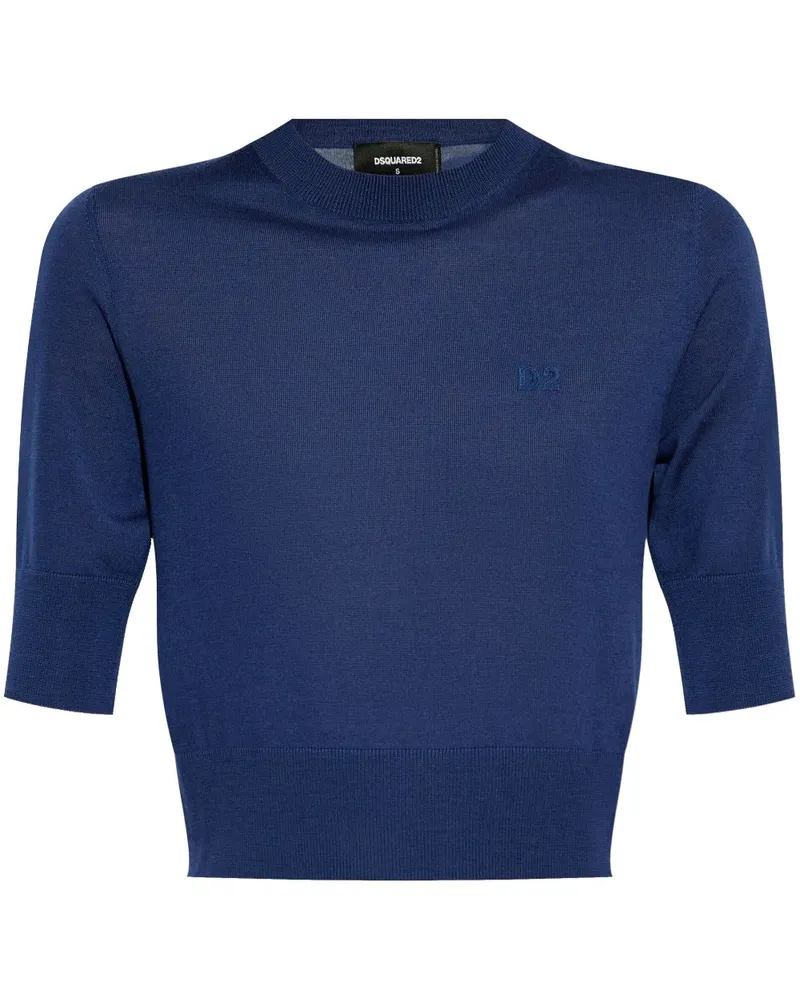 Dsquared2 Top mit Logo-Stickerei - Blau Blau