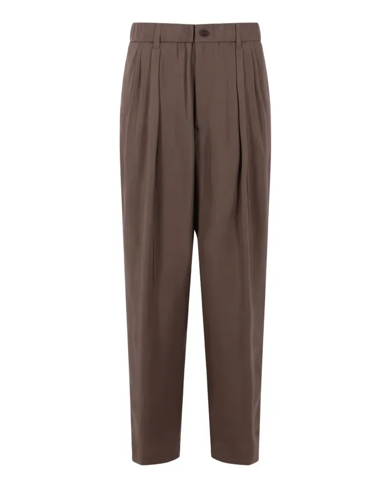 Giorgio Armani pleated trousers - Braun Braun