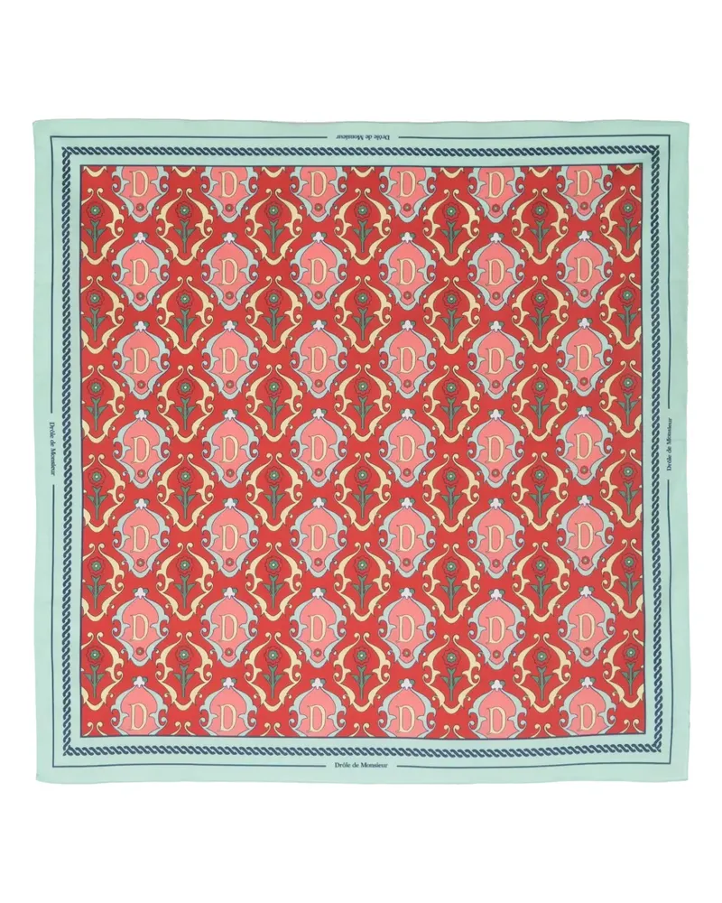 Drôle de Monsieur Schal mit grafischem Print - Rot Rot