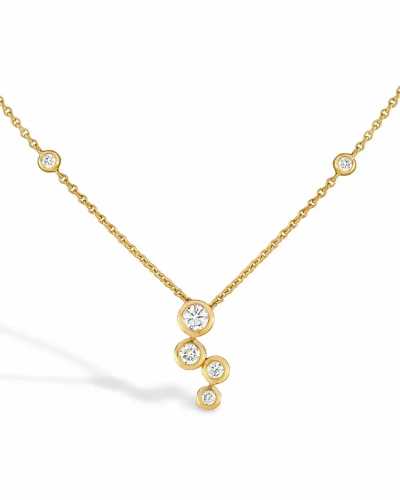Pragnell 18kt Bubbles Rotgoldhalskette mit Diamanten - Rosa Rosa
