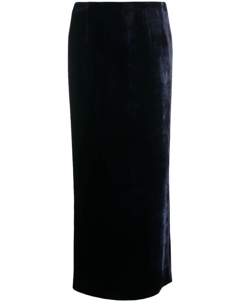 Fendi Maxirock aus Velours - Blau Blau