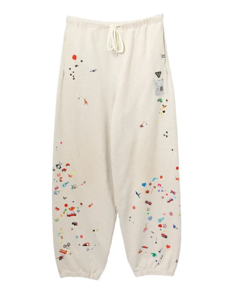 MIHARAYASUHIRO Verzierte Hose mit grafischem Print - Nude Nude