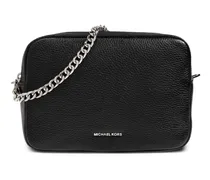 Schultertasche aus Leder - Schwarz