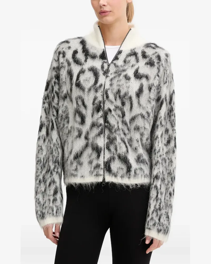 Sportalm Trenton leopard-print zip-up cardigan - Grau Grau
