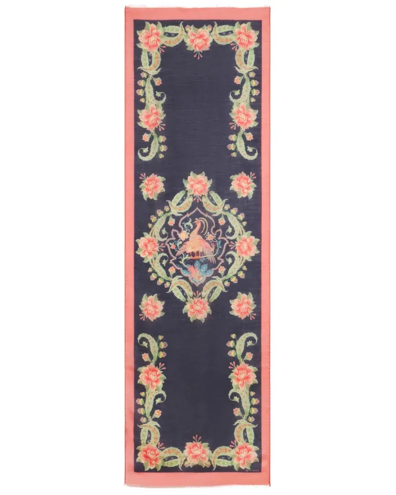 Etro Schal mit Blumen-Print - Rosa Rosa