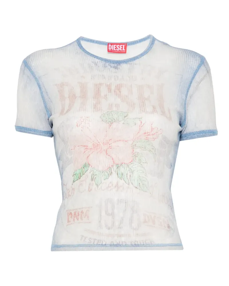 Diesel floral-print T-shirt - Weiß Weiß