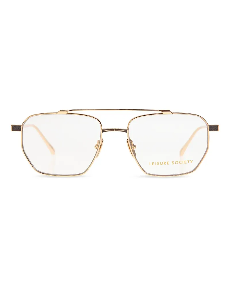 Leisure Society Prism browline glasses - Gold Gold