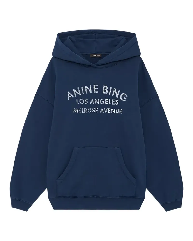 Anine Bing Harvey Hoodie mit Logo - Blau Blau