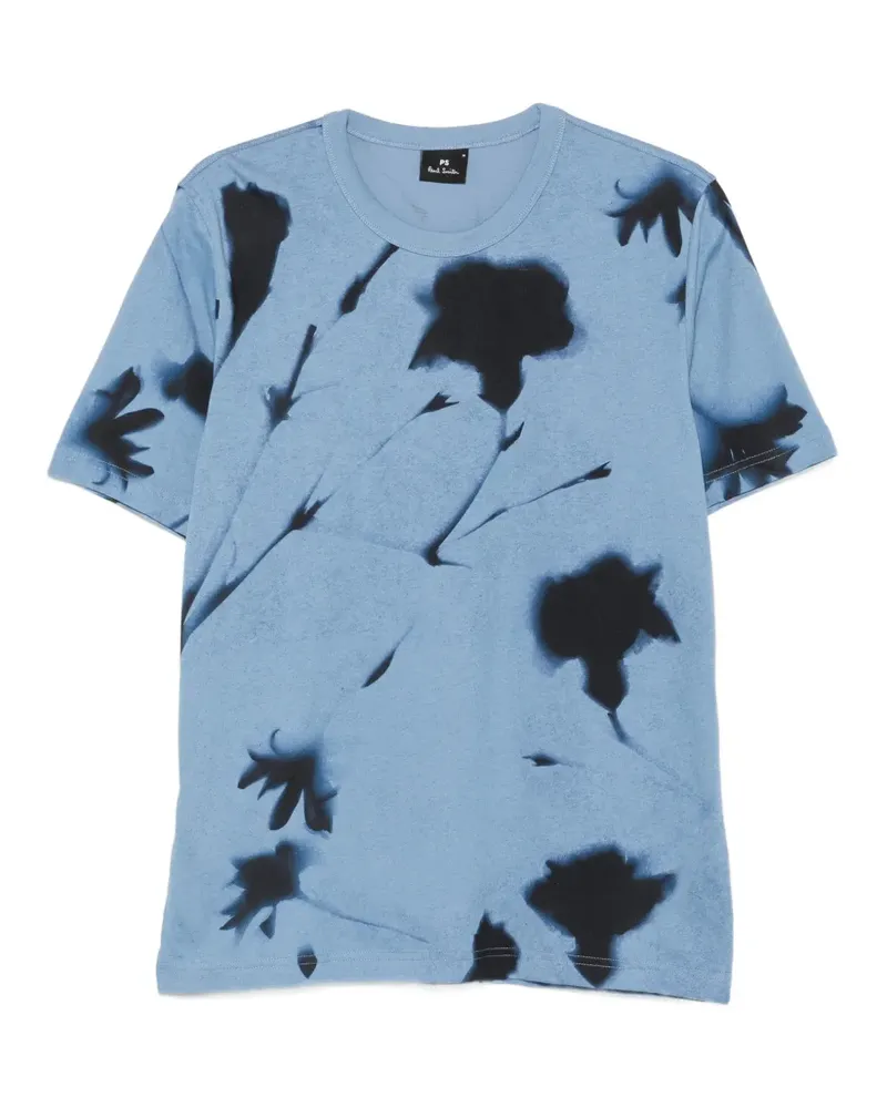 Paul Smith T-Shirt mit Blumenprint - Blau Blau