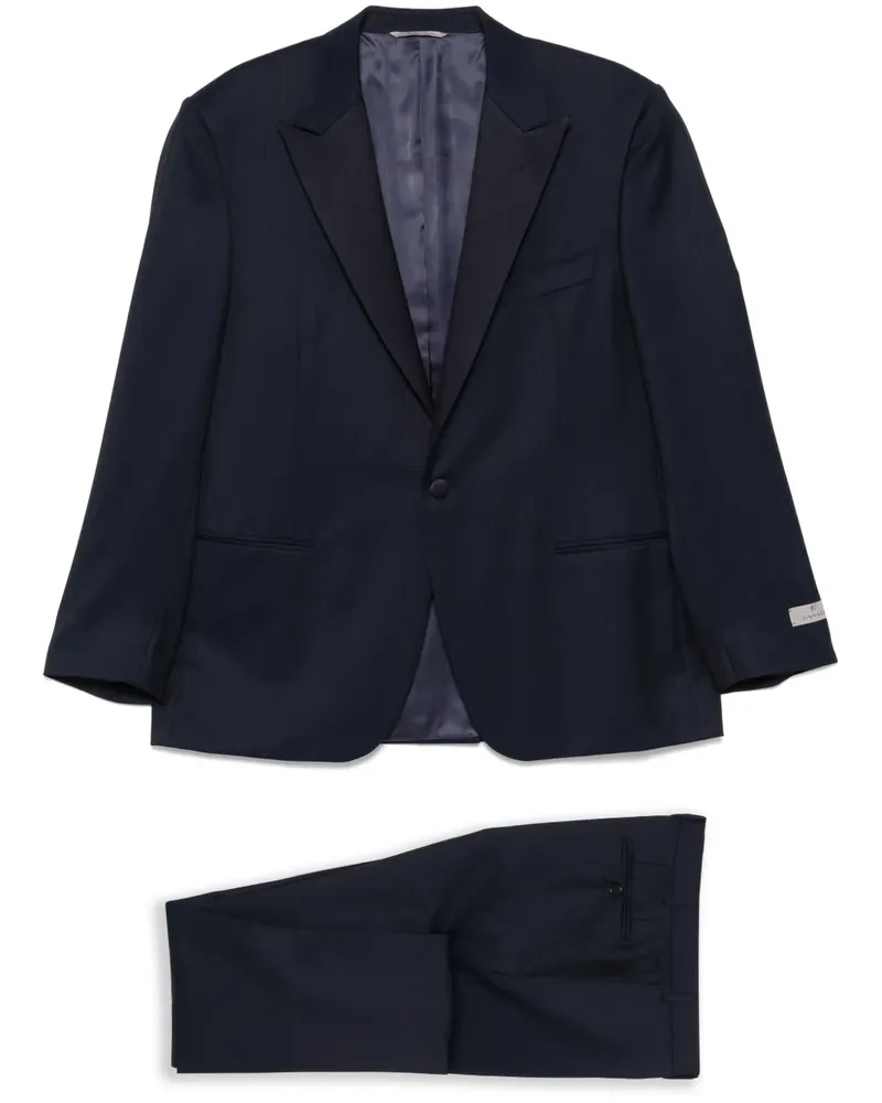 Canali Einreihiger Anzug - Blau Blau