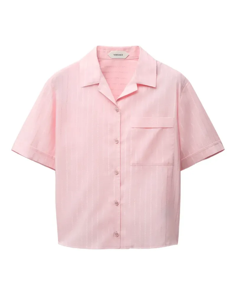 Versace Greca-pattern short-sleeve shirt - Rosa Rosa