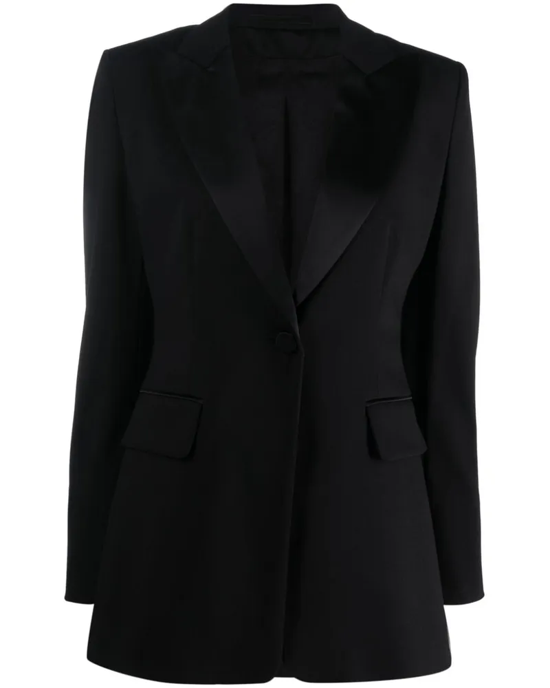 Max Mara Einreihiger Blazer - Schwarz Schwarz