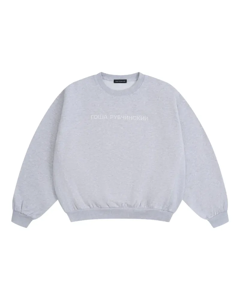 Gosha Rubchinskiy logo-print oversized sweater - Grau Grau