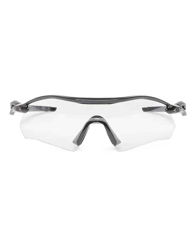 Oakley Radar Plate Sonnenbrille mit Shield-Gestell - Schwarz Schwarz
