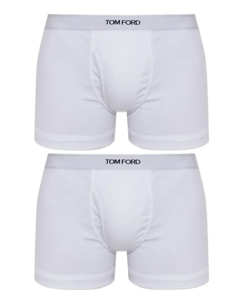 Tom Ford Boxershorts mit Logo-Bund (2er-Set) - Weiß Weiß