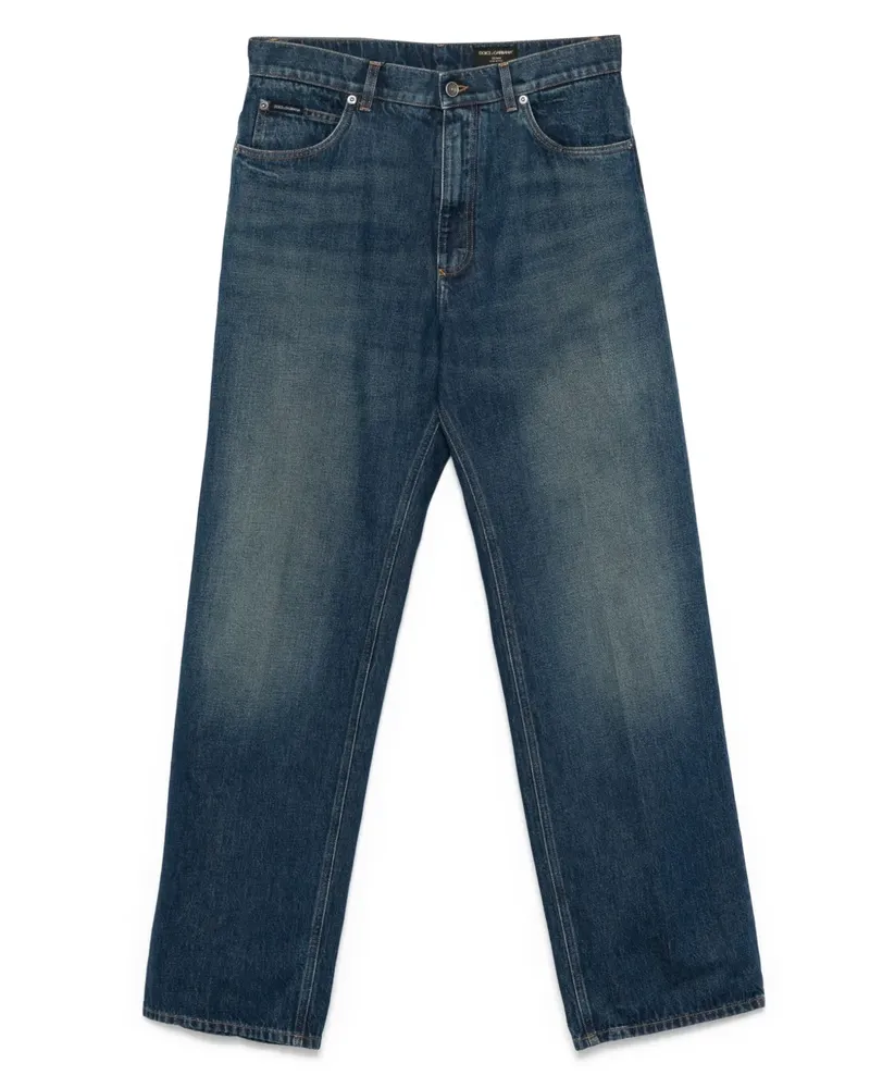 Dolce & Gabbana Jeans mit Logo-Patch - Blau Blau