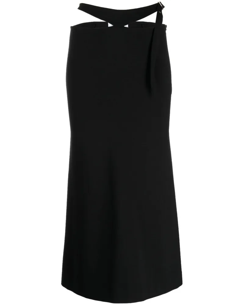 ATTICO Midirock mit Cut-Outs - Schwarz Schwarz