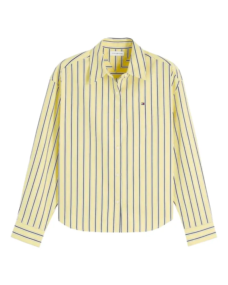 Tommy Hilfiger striped logo-embroidered shirt - Gelb Gelb