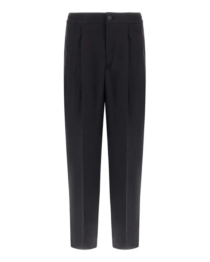 Herno elasticated-waist tailored trousers - Schwarz Schwarz