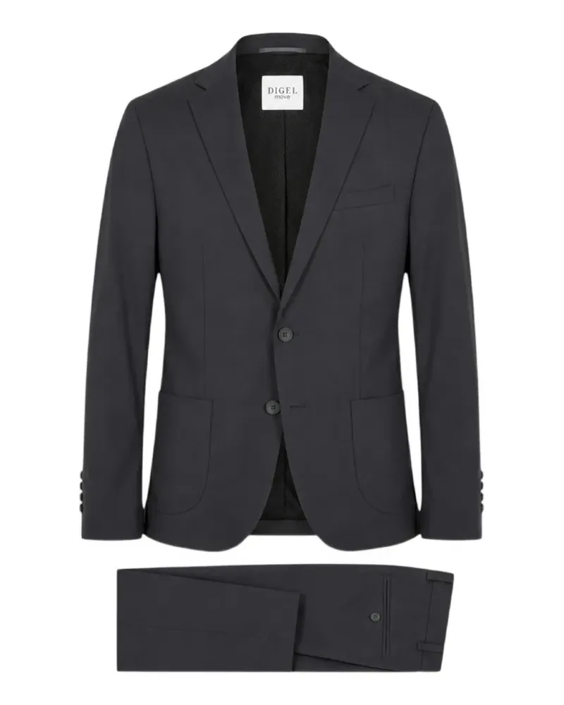 Digel notch-lapel single-breasted suit - Blau Blau