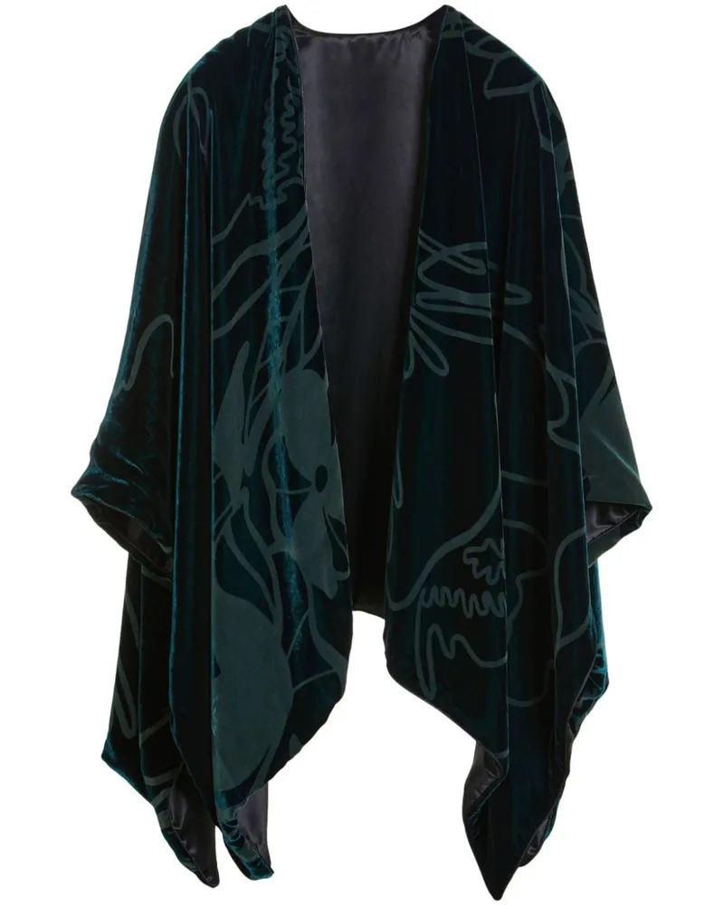 Giorgio Armani Devoré-Cape aus Samt - Grün Grün