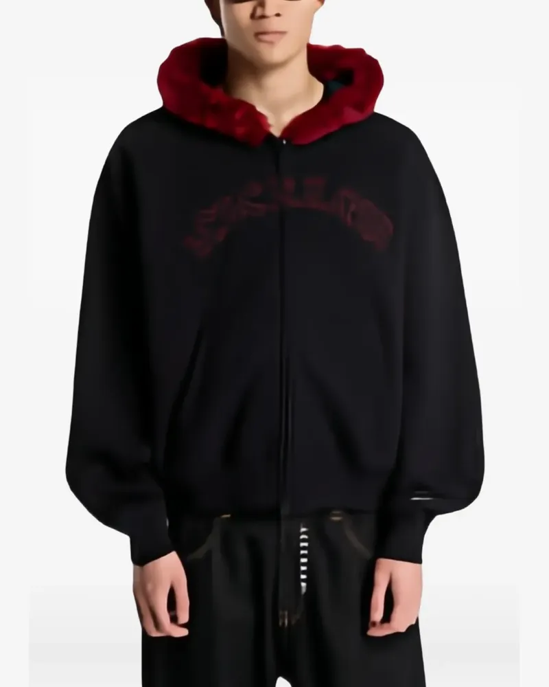 Billionaire Boys Club Gothic faux-fur-trim hoodie - Schwarz Schwarz