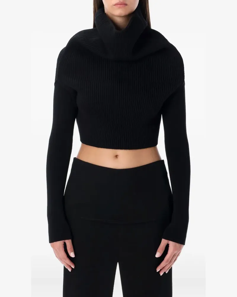 Rick Owens Pullover mit drapierten Kragen - Schwarz Schwarz