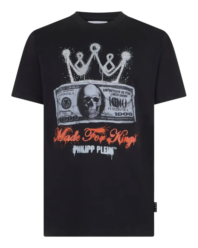 Philipp Plein Crown Dollar T-Shirt - Schwarz Schwarz