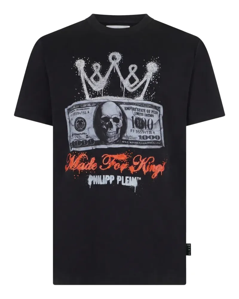 Philipp Plein Crown Dollar T-Shirt - Schwarz Schwarz