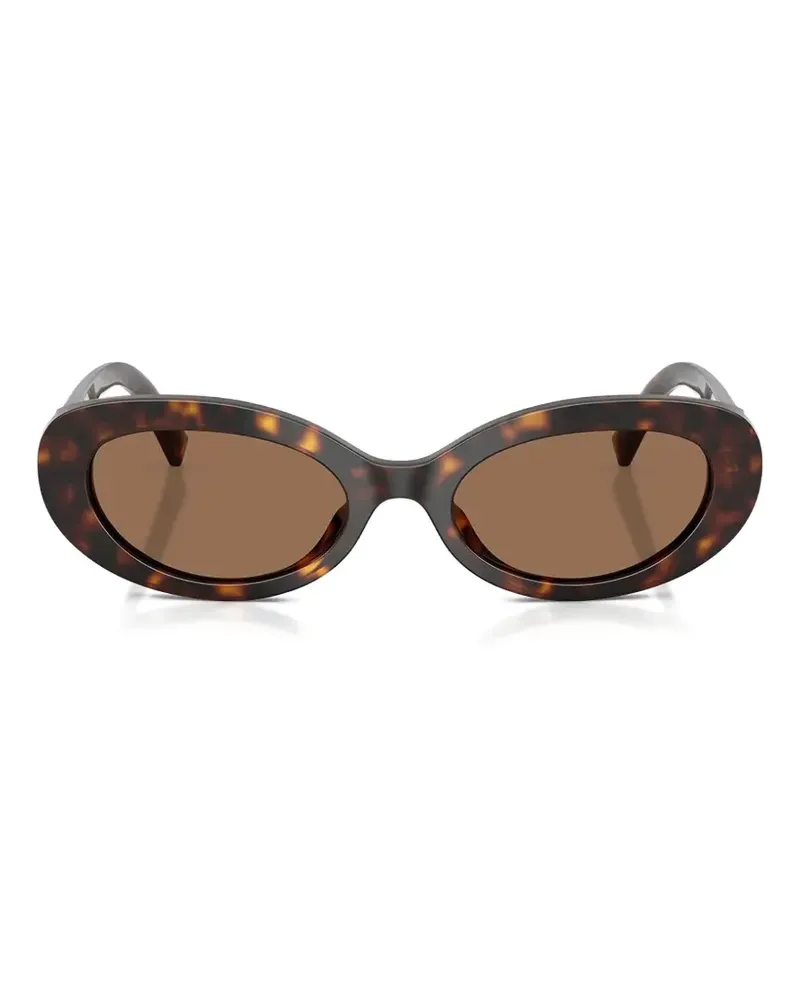 Dolce & Gabbana Devotion oval-frame sunglasses - Braun Braun