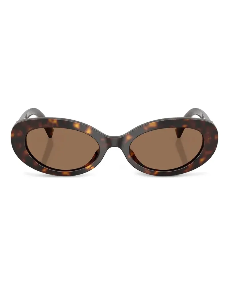 Dolce & Gabbana Devotion oval-frame sunglasses - Braun Braun