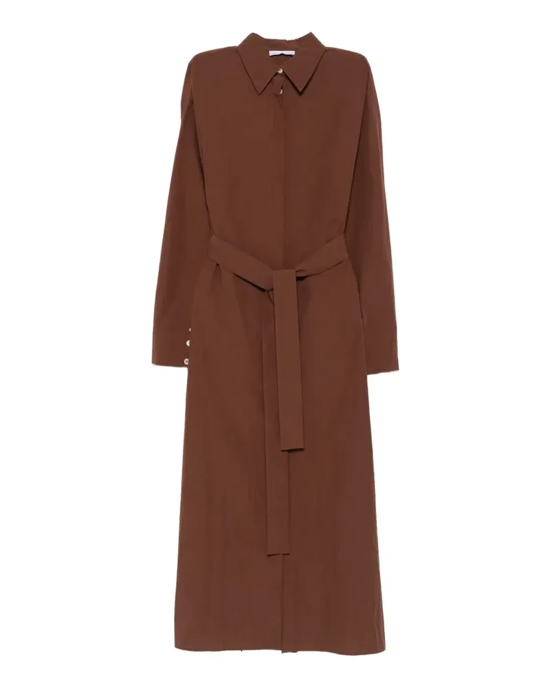 PT TORINO Emilia belted midi shirt dress - Braun Braun