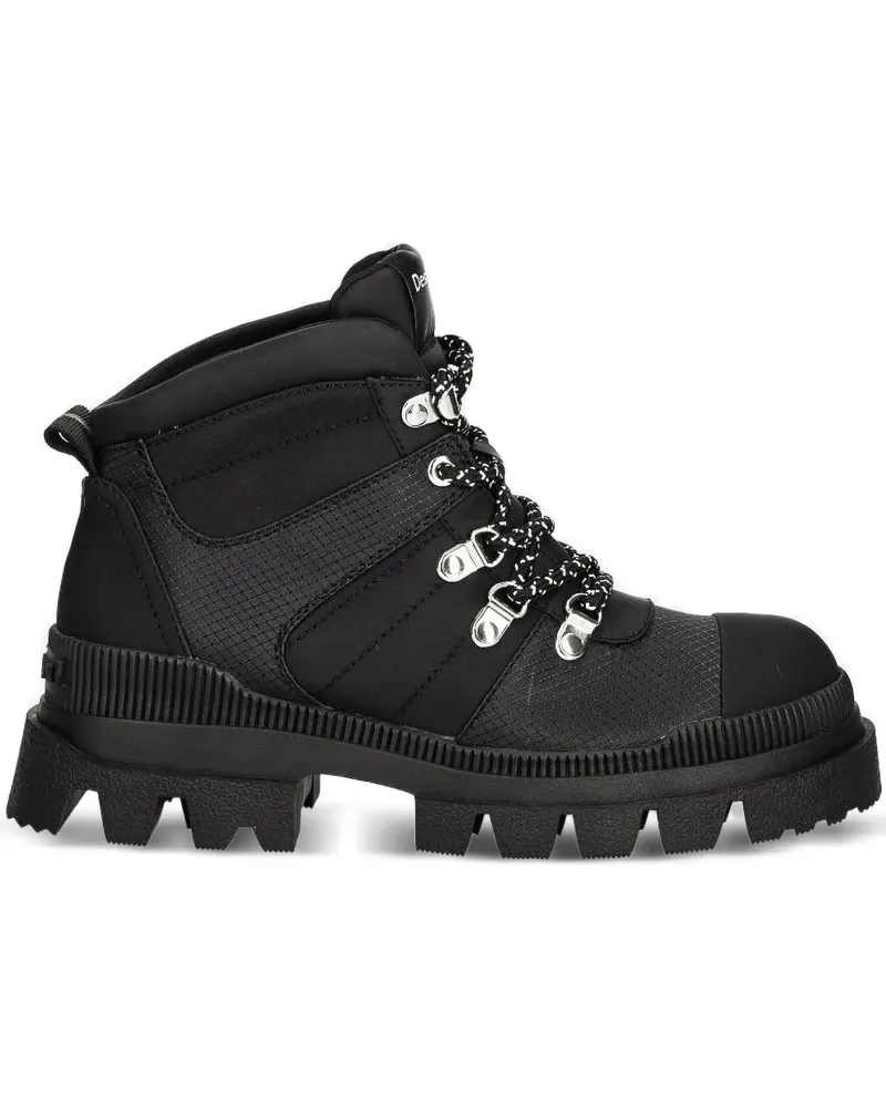Desigual Schnürstiefel mit breiter Sohle - Schwarz Schwarz