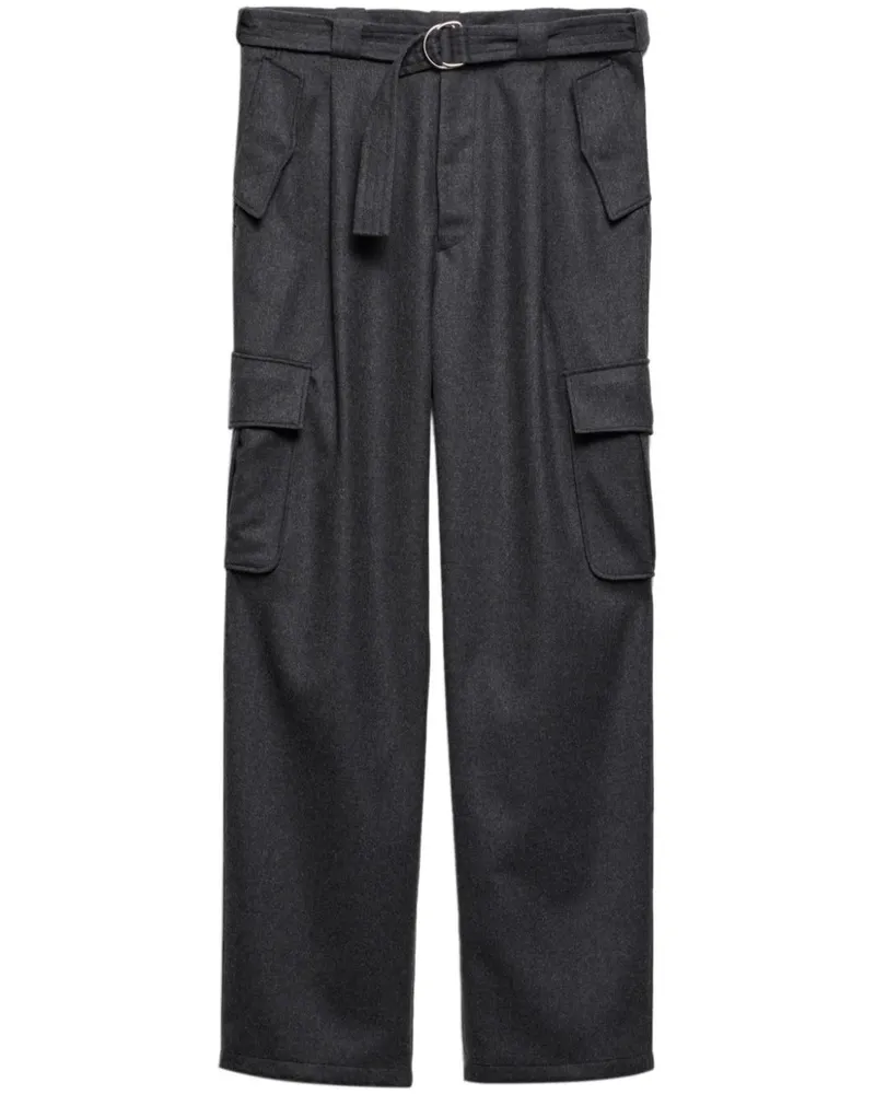 Prada Hose mit Faltendetail - Grau Grau