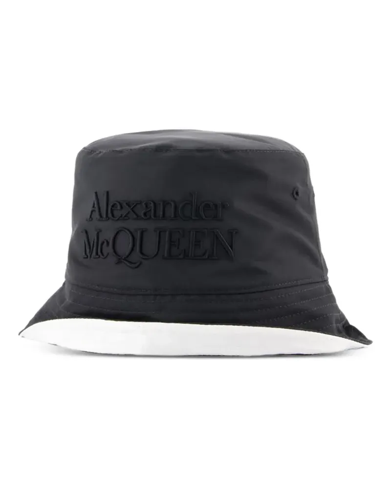 Alexander McQueen Fischerhut mit Prägung - Schwarz Schwarz