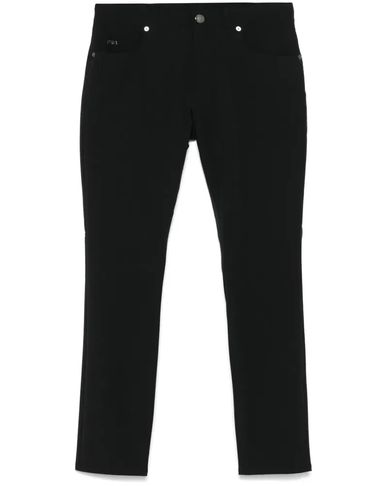Emporio Armani Hose mit Tapered-Bein - Schwarz Schwarz