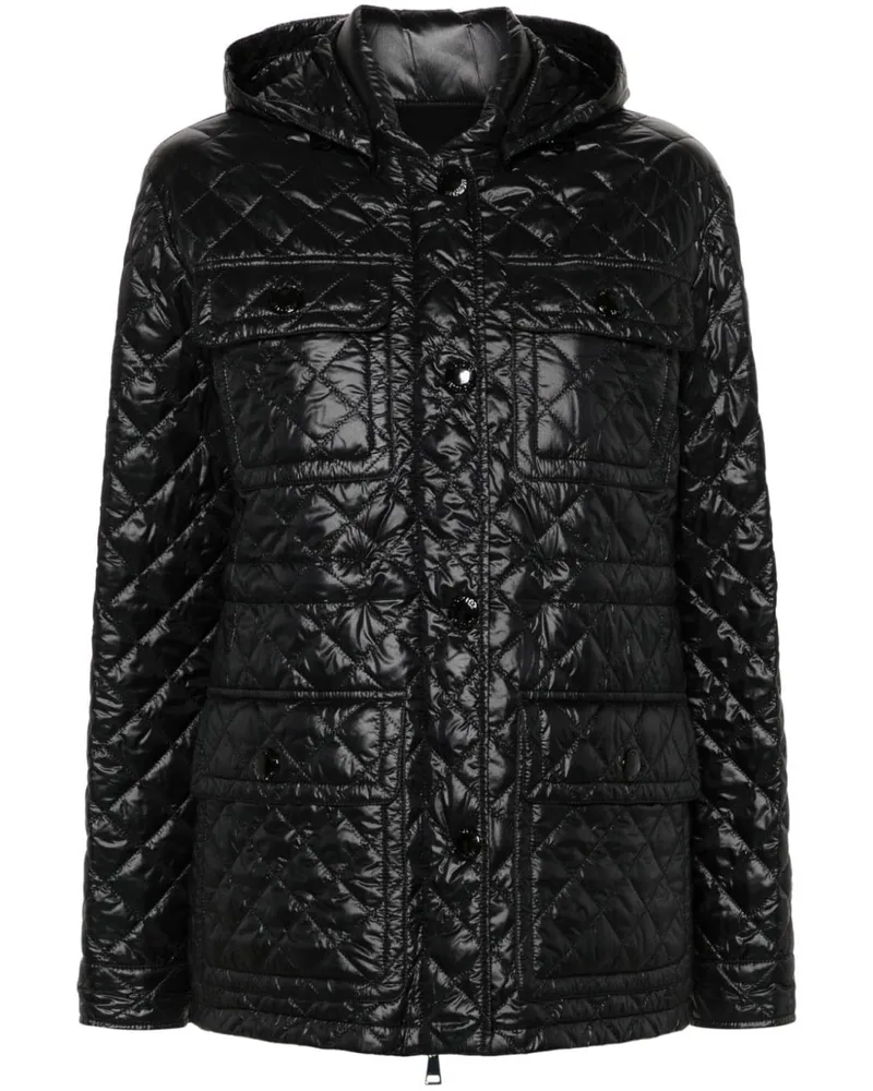 Moncler Anett Jacke mit Rautensteppung - Schwarz Schwarz