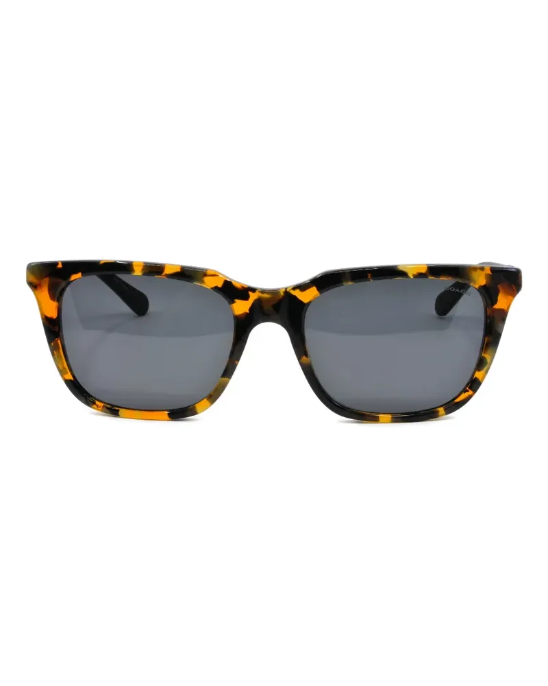 Coach tortoiseshell-effect square-frame sunglasses - Braun Braun
