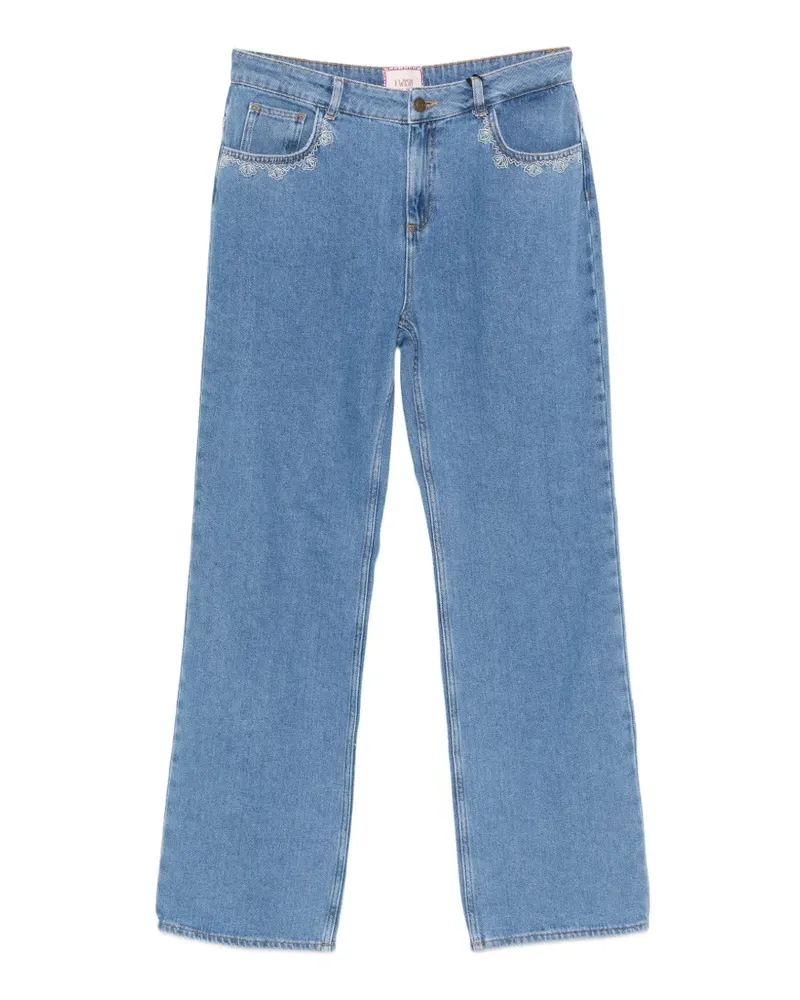 Pennyblack shell-embroidered straight-leg jeans - Blau Blau