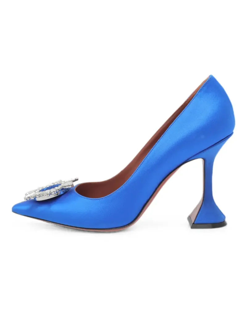 Amina Muaddi Begum Pumps mit martinischem Absatz - Blau Blau