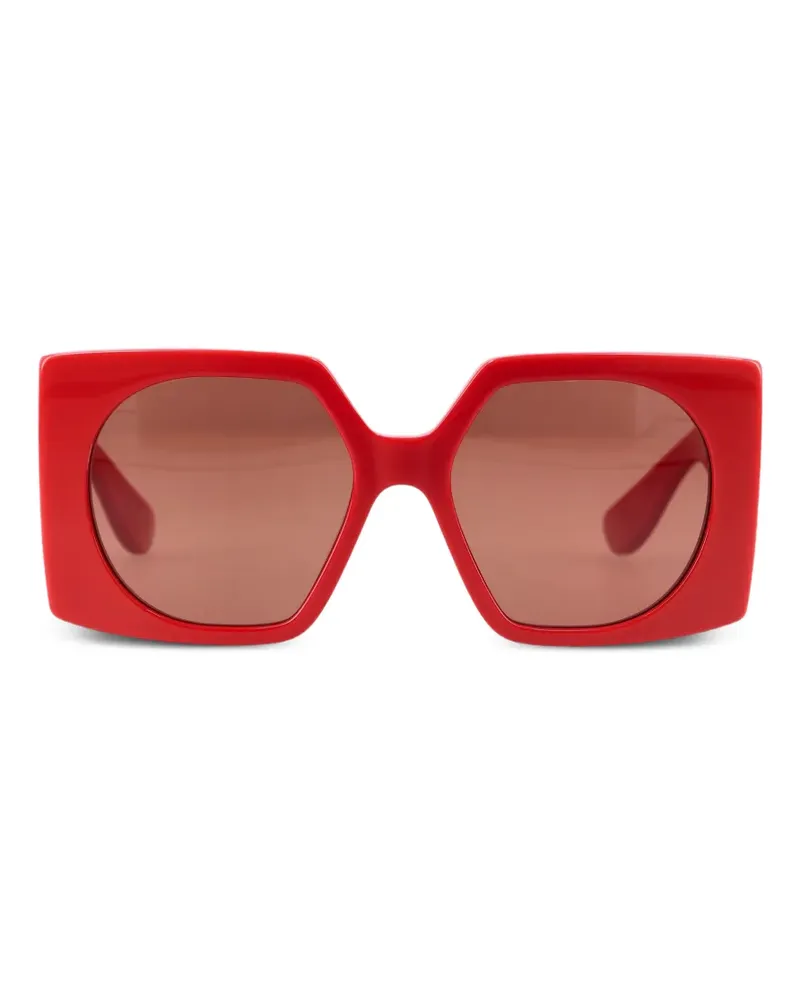 Valentino Garavani VLogo rectangle-frame sunglasses - Rot Rot