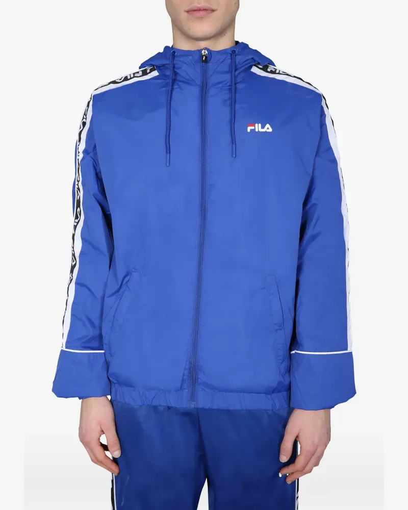 Fila Gestreifte Kapuzenjacke - Blau Blau