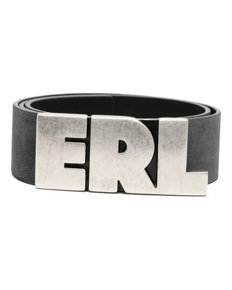 ERL logo-plaque belt - Schwarz Schwarz