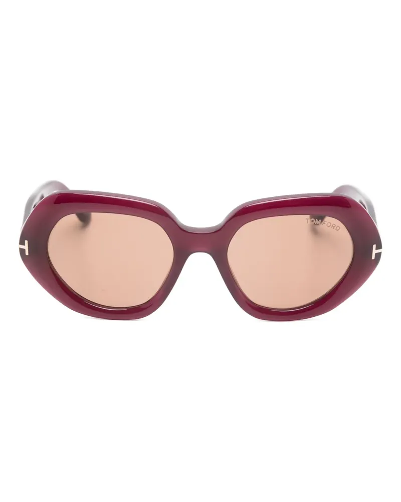 Tom Ford April-02 Sonnenbrille mit geometrischem Gestell - Rot Rot